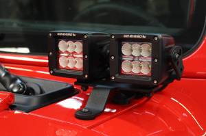 Go Rhino - Go Rhino Jeep Wrangler JL, JLU & JT Windshield Cowl Mount for 3" X 3" Dual Cubes 730230T - Image 2