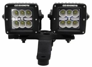 Go Rhino - Go Rhino Jeep Wrangler JL, JLU & JT Windshield Cowl Mount for 3" X 3" Dual Cubes 730230T - Image 4
