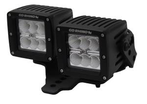 Go Rhino - Go Rhino Jeep Wrangler JL, JLU & JT Hood hinge Mount for 3" X 3" Dual Cube Offset  731230T - Image 2
