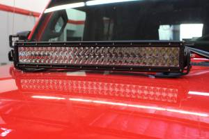 Go Rhino - Go Rhino Jeep Wrangler JL, JLU & JT Center Hood Mount 20" Double Row LED Bar  732200T - Image 2