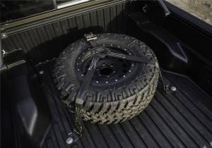 N-Fab - N-Fab Gloss Black Bed Mounted Rapid Strap Tire Carrier w/ Black Strap BM1TSBK - Image 2