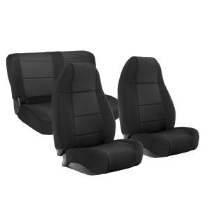 Smittybilt - Smittybilt NEOPRENE SEAT COVER SET FRONT/REAR - BLACK 76-90 CJ/YJ 471001 - Image 1