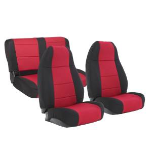 Smittybilt - Smittybilt NEOPRENE SEAT COVER SET FRONT/REAR - RED 76-90 CJ/YJ 471030 - Image 1