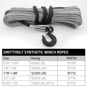 Smittybilt - Smittybilt XRC Synthetic Rope - 12,000 Lb. - 7/16" X 88Ft 97712 - Image 2