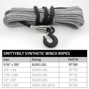Smittybilt - Smittybilt XRC Synthetic Rope - 8,000 Lb. - 11/32" X 100Ft 97780 - Image 2
