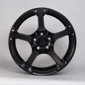 TrailFX - TrailFX 16x7 5x100mm 40mm Offset 60 Coni Seat Lug 73.00 CB 5 Spoke Cast Alum Satin Black 310675140 - Image 1