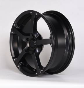 TrailFX - TrailFX 18x8 5x100mm 40mm Offset 60 Coni Seat Lug 73.00 CB 5 Spoke Cast Alum Satin Black 310885145 - Image 3