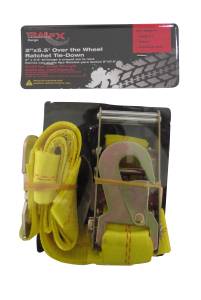 TrailFX - TrailFX Over Wheel Tie Down 5.5 Ft x 2 In 2000 Lb Cap W/Ratchet Yellow Sgl A92011Y - Image 1