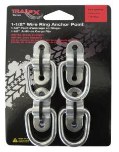 TrailFX - TrailFX Bolt-On/ Weld-On Mount 1-1/2 Inch Ring 300 Pound Capacity Zinc Pack Of 4 E10013Z - Image 1