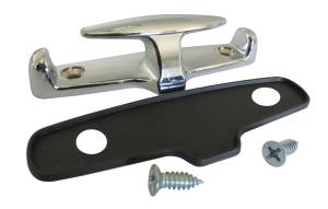 TrailFX - TrailFX Screw-On Mount Rope Cleat 150 Pound Capacity Chrome Plated Single E10054C - Image 3