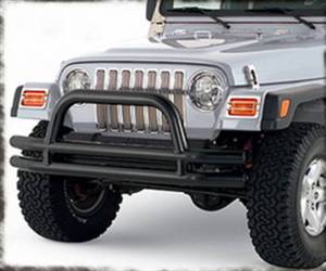 Smittybilt - Smittybilt Tubular Bumper - Front - W/ Hoop - Black Textured JB44-FT - Image 9