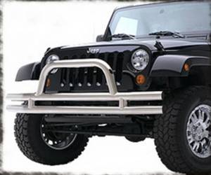 Smittybilt - Smittybilt Tubular Bumper - Front - W/ Hoop - Stainless Steel JB44-FS - Image 9