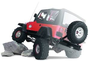 Warn - Warn Mounts to 62947 Rear Bumper; Up to 37 Inch Tire; Black; Steel; Direct-Fit 63253 - Image 3