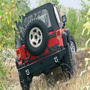 Warn - Warn Mounts to 74300 Rear Bumper; Up to 37 Inch Tire; Black; Steel; Direct-Fit 74299 - Image 3